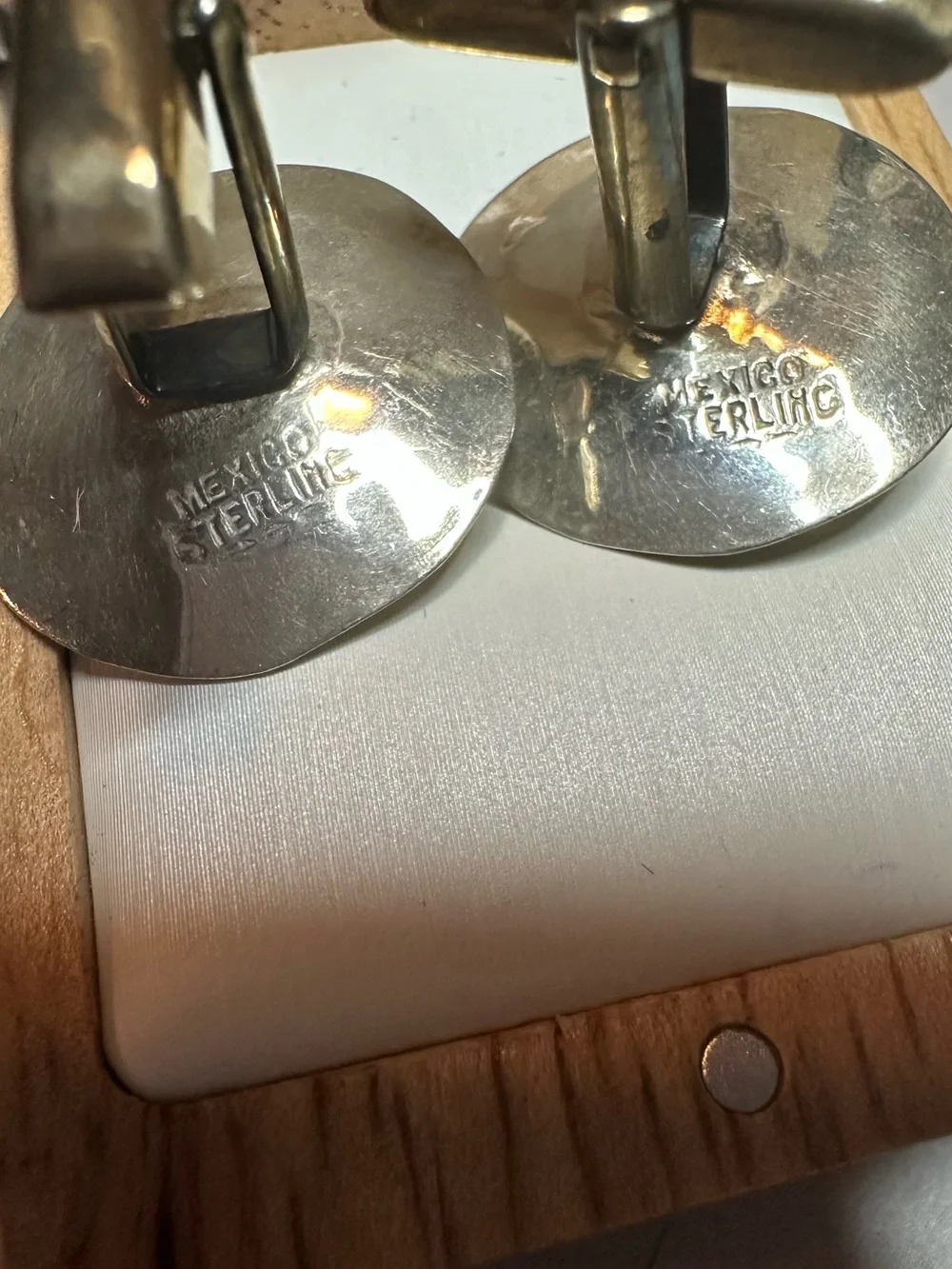 Taxco Sterling Silver Sombrero Cuff Links